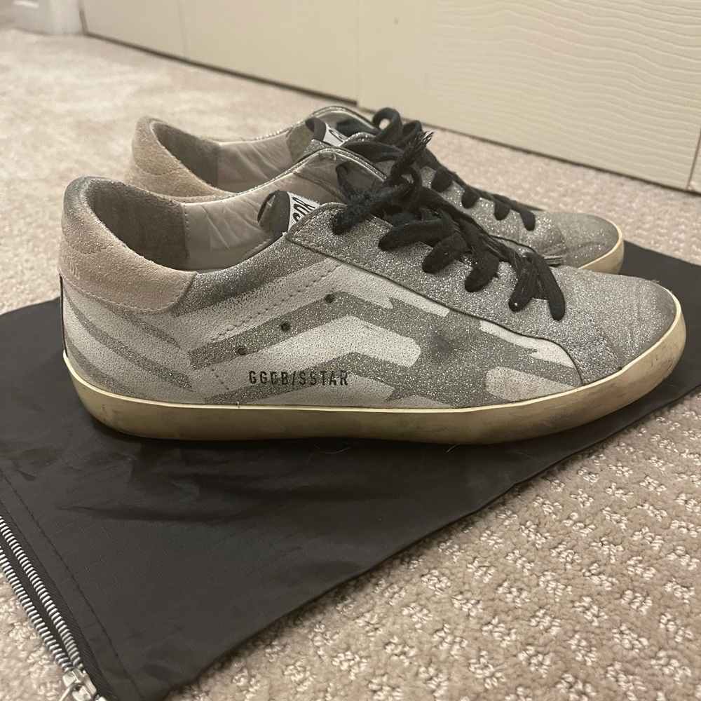 Size 37 golden goose silver